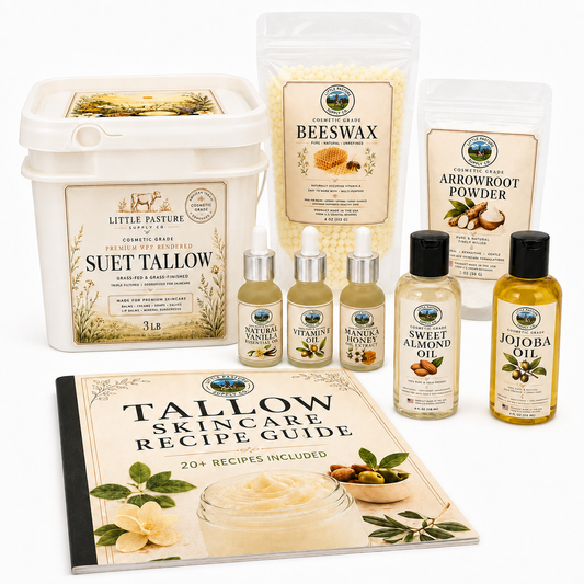 DIY Tallow Skincare Kit - 20 Recipes Included - Balms, Butters, Lip Balms & More