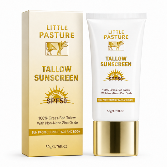 #1 Rated Reef-Safe Tallow & Non-Nano Zinc Oxide Mineral Sunscreen SPF 50, Water Resistant 80 Min