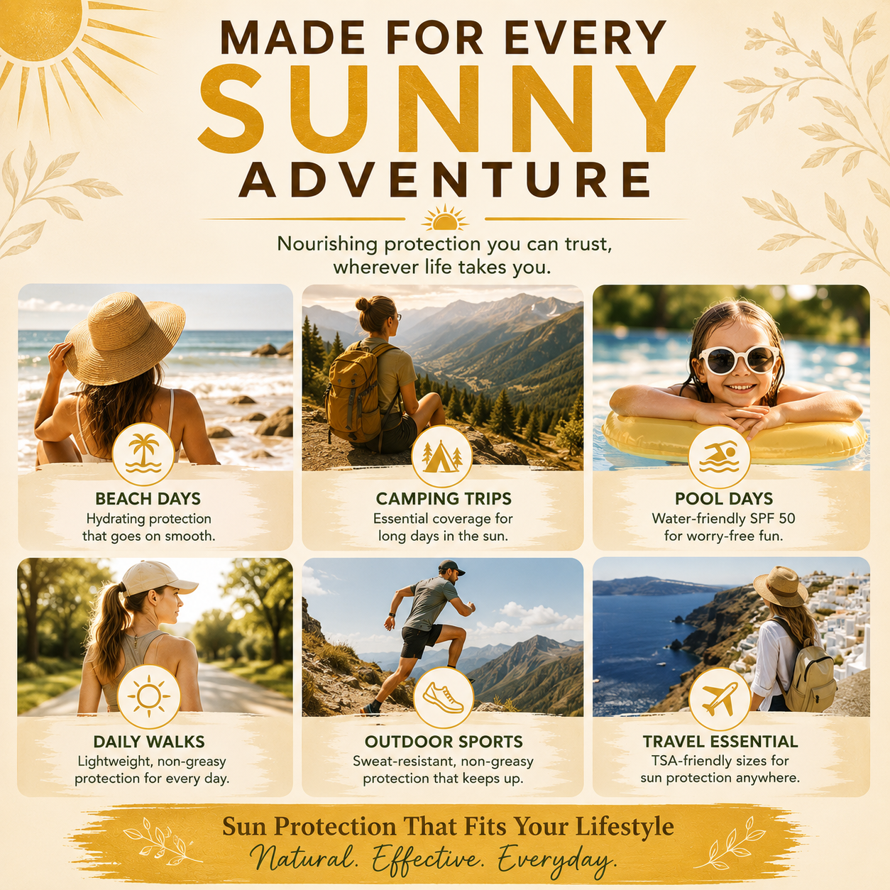 Complete 4pc Sun Care Kit: Sunscreen, After-Sun Repair, Lip Balm, Moisturizing Balm