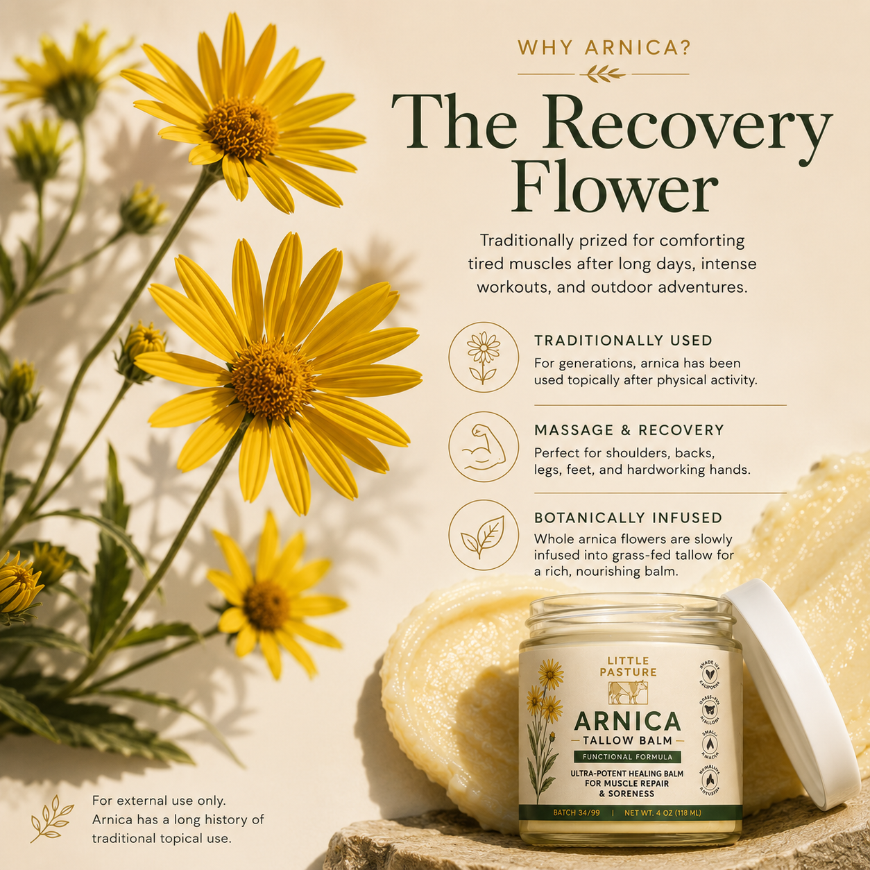 Arnica Infused Functional Tallow Balm