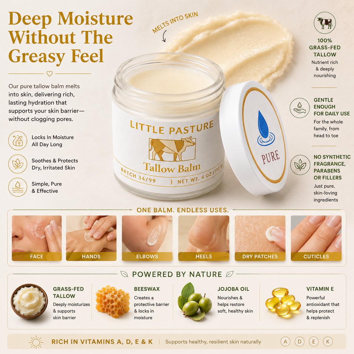 Palo Santo Tallow Balm Moisturizer