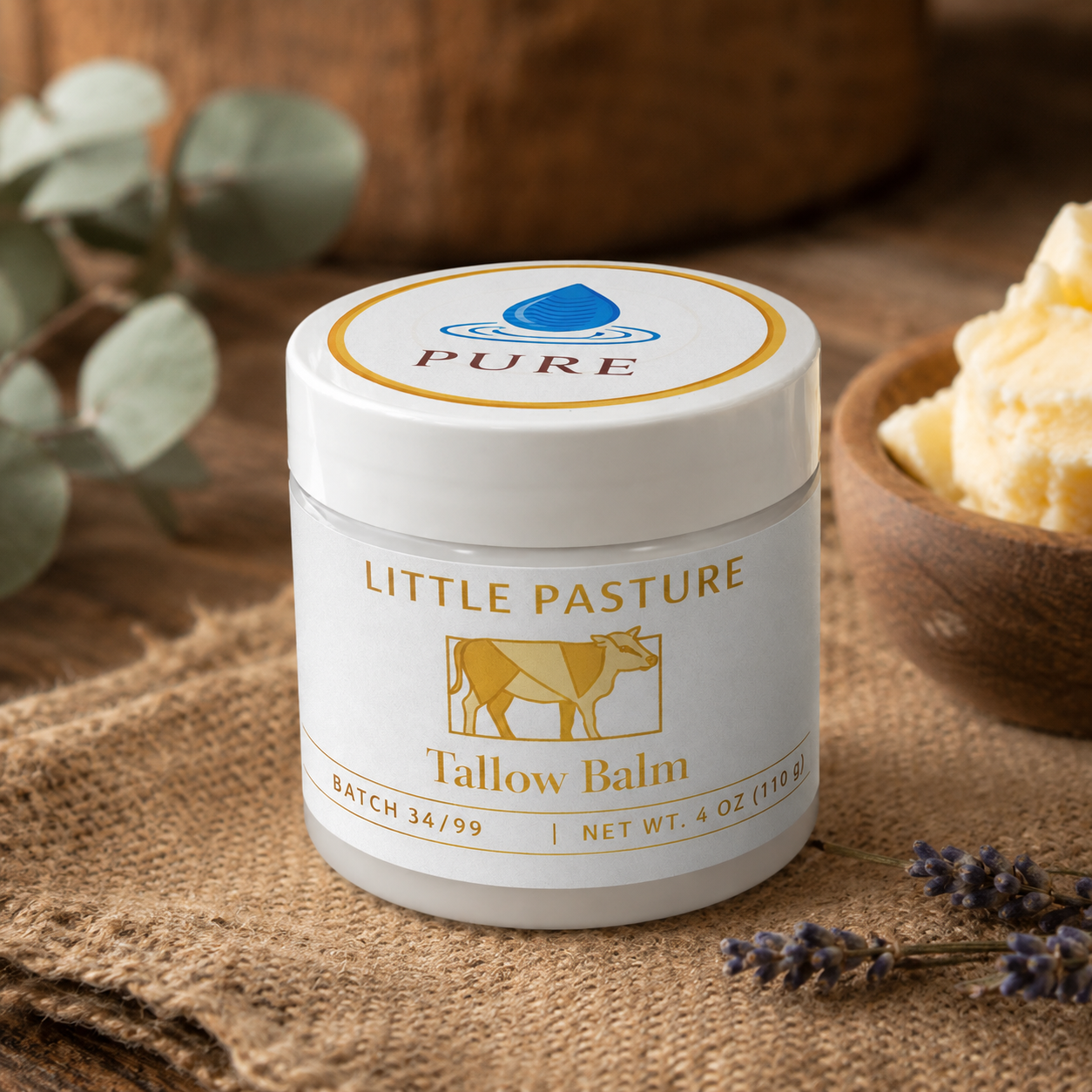 Pure Unscented Tallow Balm Moisturizer