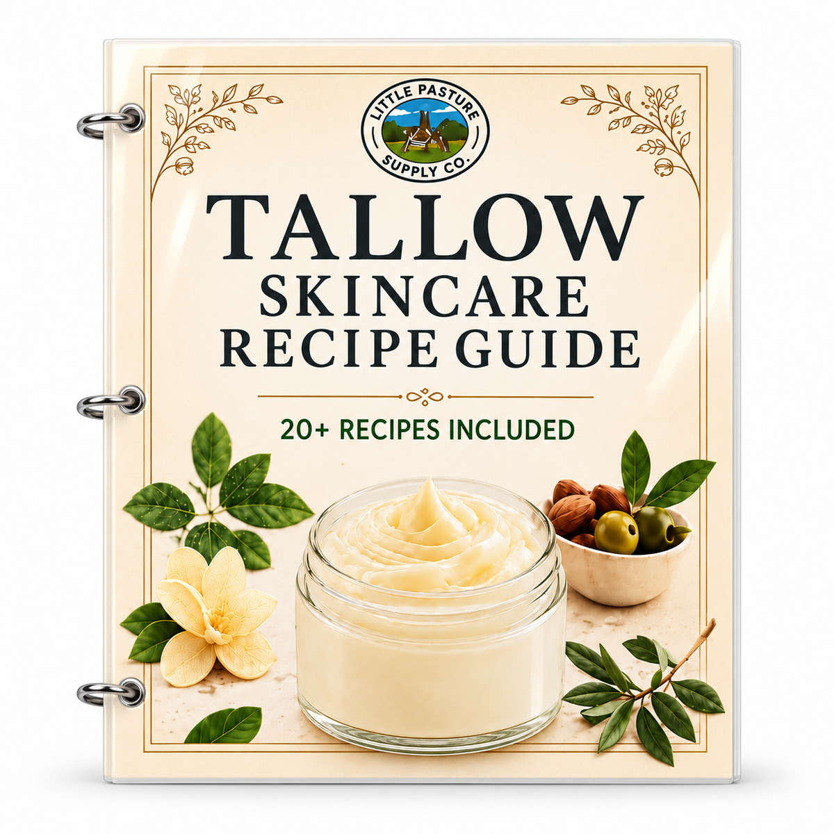 DIY Tallow Skincare Recipe Book ONLY - 20 Recipes Included - Balms, Butters, Lip Balms & More (Copy)