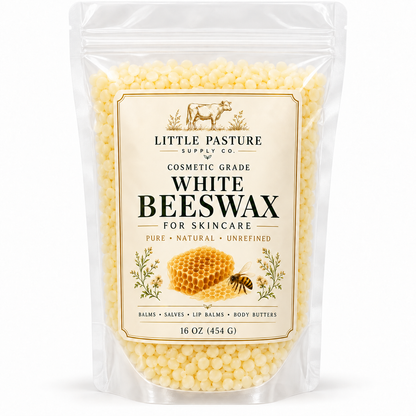 Wholesale Cosmetic Grade White Beeswax Pellets for Skincare (16 oz)