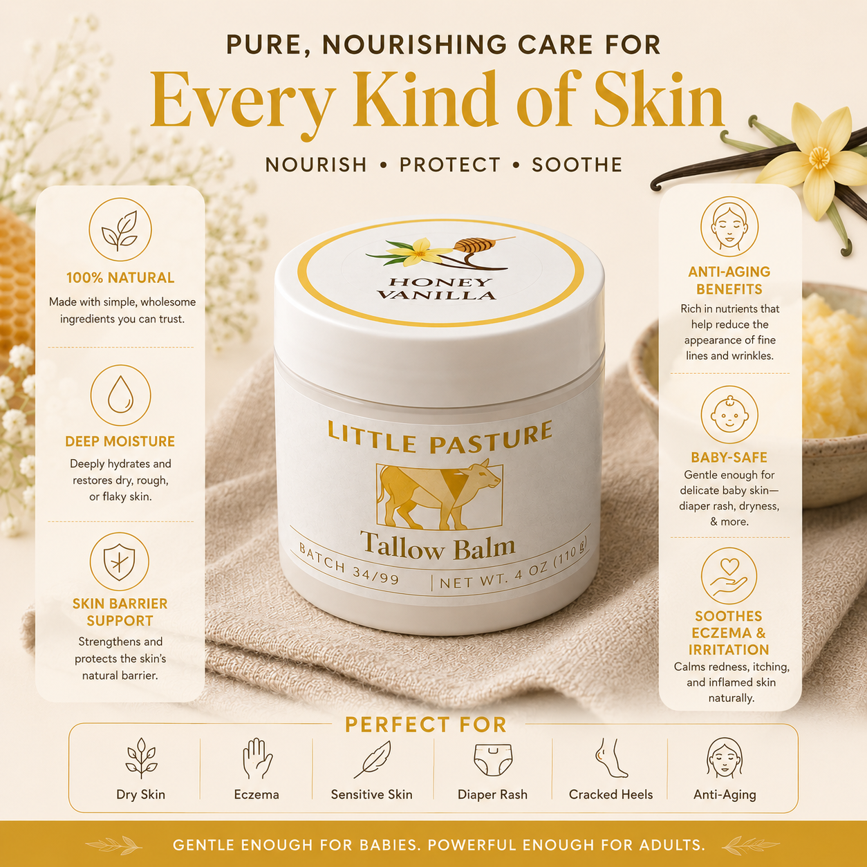 Gardenia Tallow Balm Moisturizer