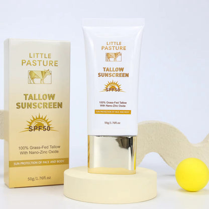 Reef-Safe Sunscreen SPF 50, Natural Tallow & Zinc Oxide, Water Resistant 80 Min