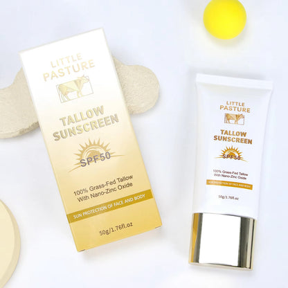 Reef-Safe Sunscreen SPF 50, Natural Tallow & Zinc Oxide, Water Resistant 80 Min