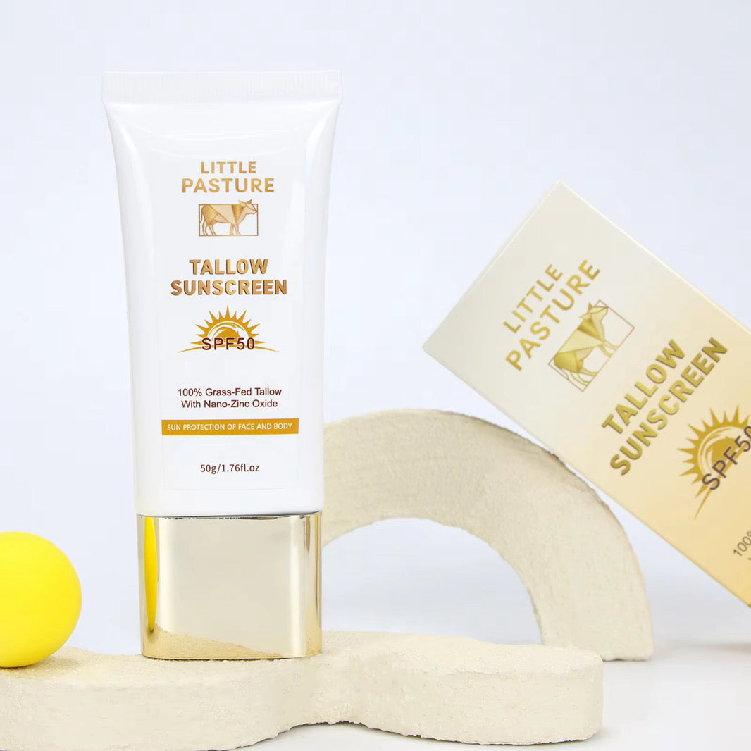 Reef-Safe Sunscreen SPF 50, Natural Tallow & Zinc Oxide, Water Resistant 80 Min