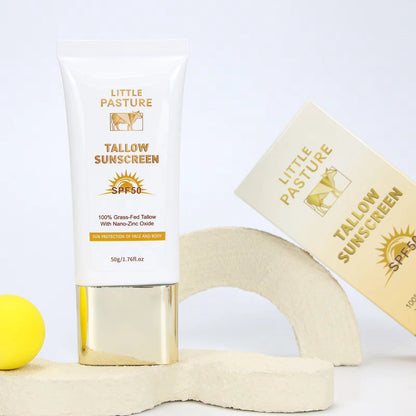 Reef-Safe Sunscreen SPF 50, Natural Tallow & Zinc Oxide, Water Resistant 80 Min